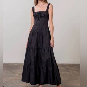 Moon River Corset Top Maxi Dress NWT